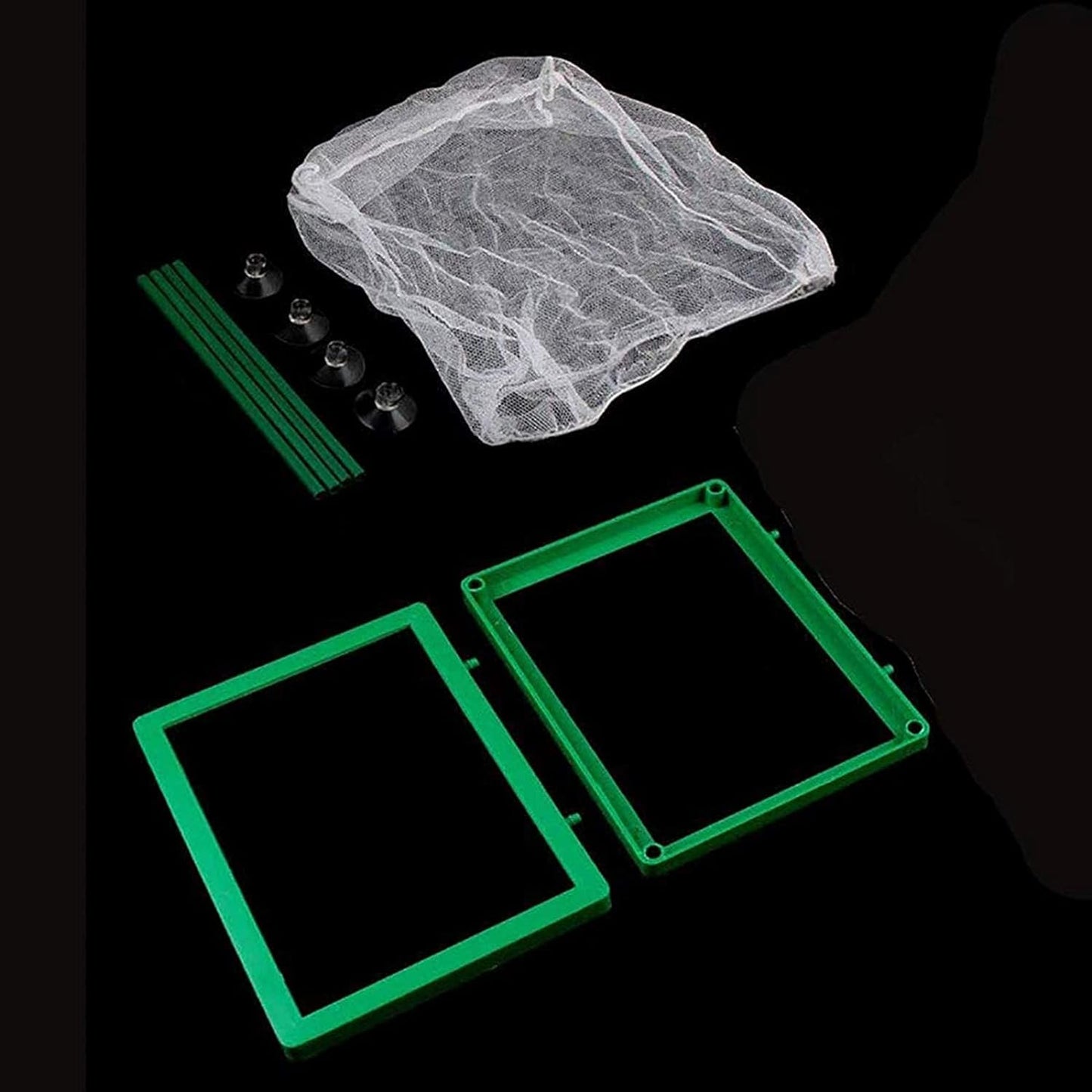 Aquarium Fish Breeder Box: Isolation Hatching Net (Green, S)