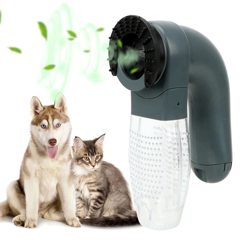 Portable Pet Hair Vacuum: Electric massage, cleaning tool.