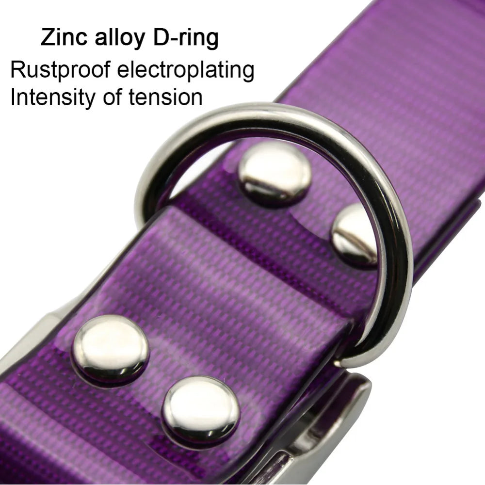 Waterproof Dog Collar: TPU+Nylon Resistant Dirt Collars
