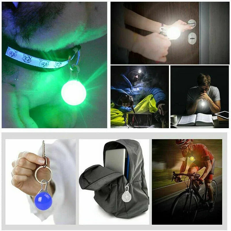Luminous Dog Collar Pendant: Glowing Charm Lights, Night Walking Safety.