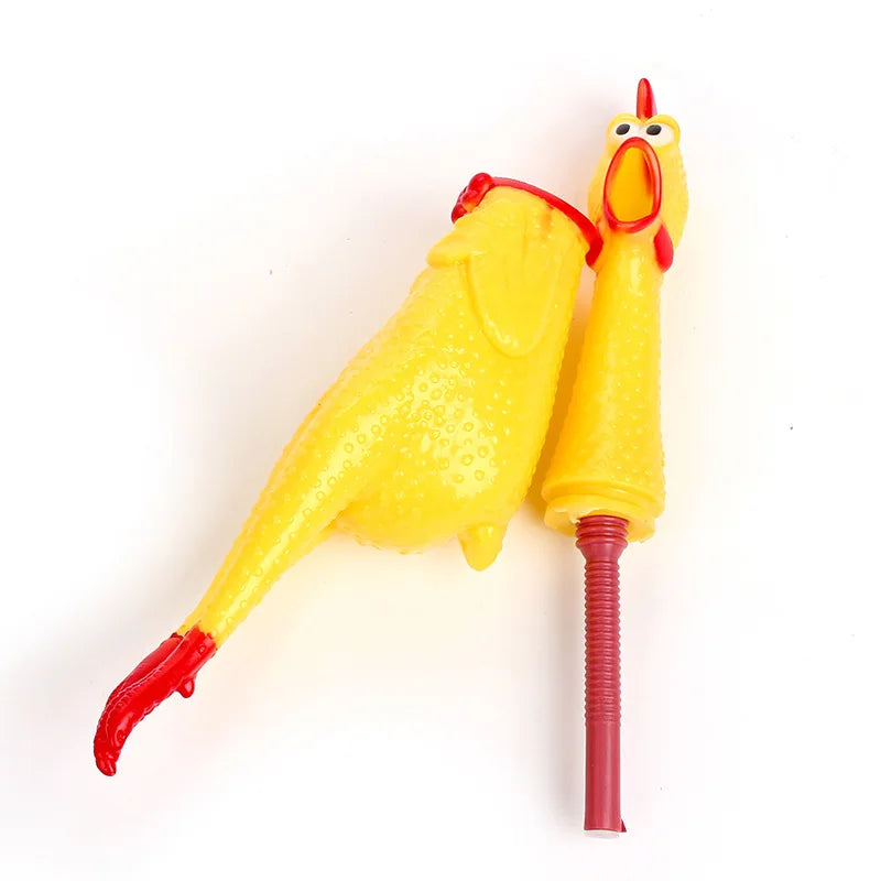 Pets Dog Squeak Toys: Screaming Chicken, Durable Rubber Vent