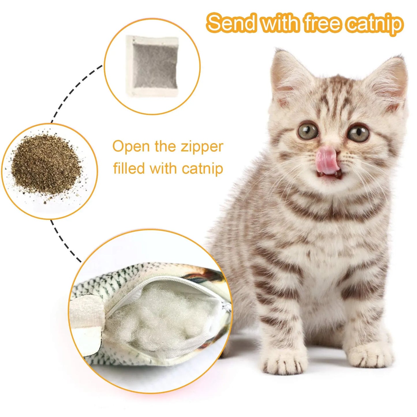 Soft Plush Fish Toy: USB Charger, 3D Simulation Dancing Wiggle