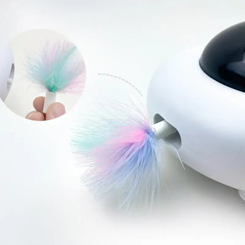 UFO Cat Teaser: Automatic rotating, eco-friendly, pet training toy.