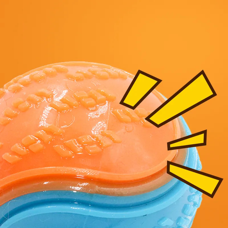 Interactive Dog Toys: Soft TPR material, teeth cleaning, squeaky ball.