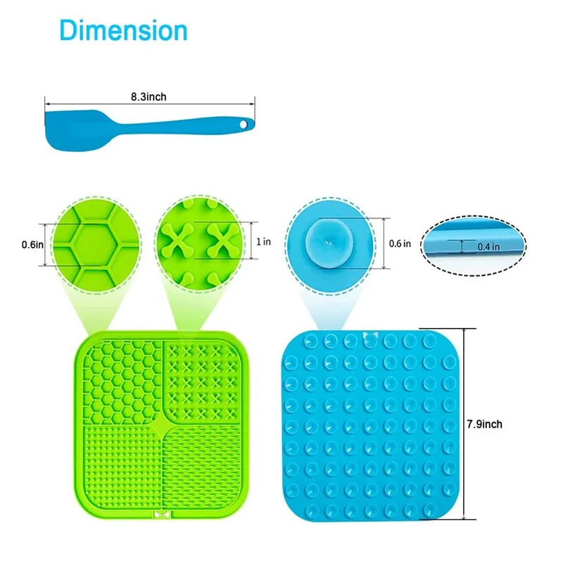 Slow Feeder Mats: Lick mat, boredom reduction, alternative to bowls.