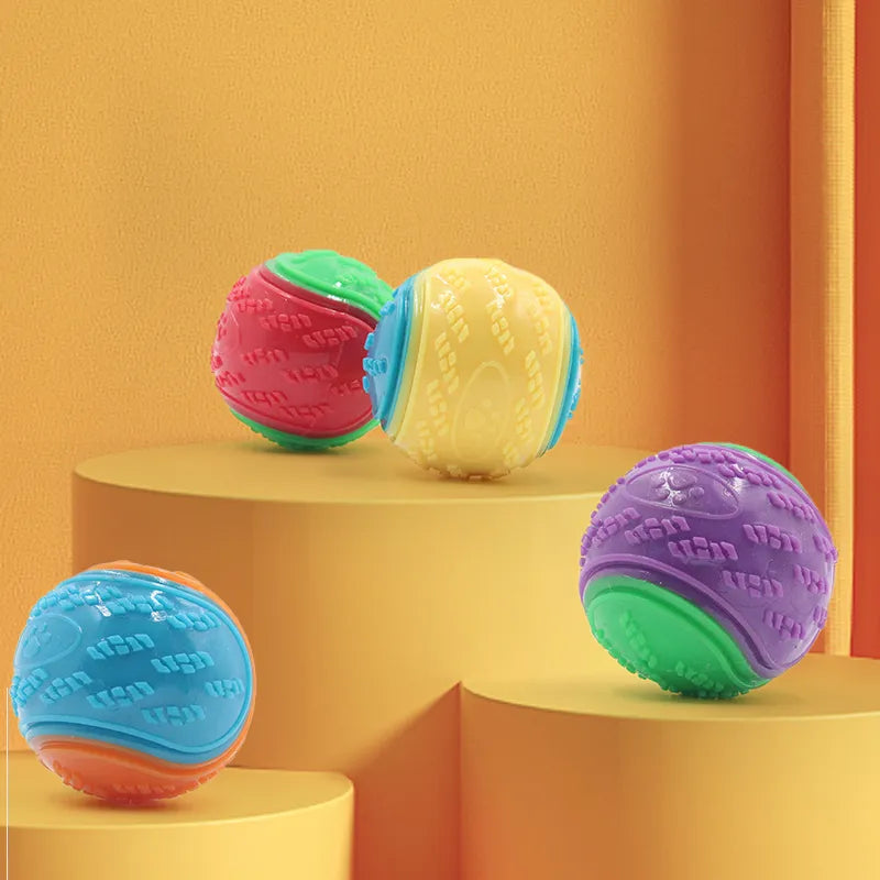 Interactive Dog Toys: Soft TPR material, teeth cleaning, squeaky ball.