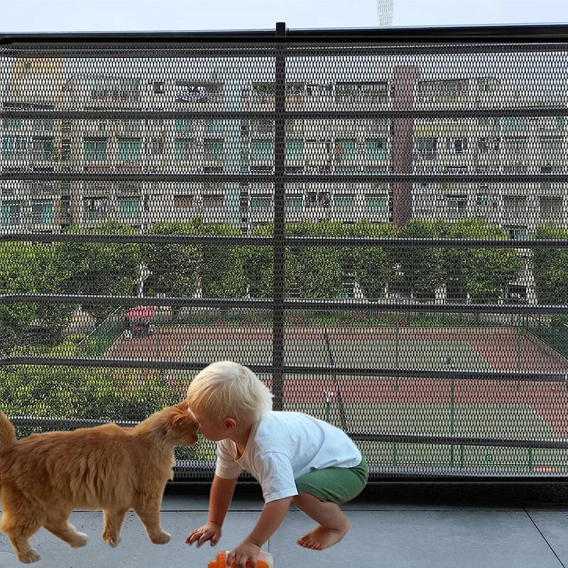 Pet Barrier Fence: Isolated Network, Folding Mesh Playpen, Safety Gate
