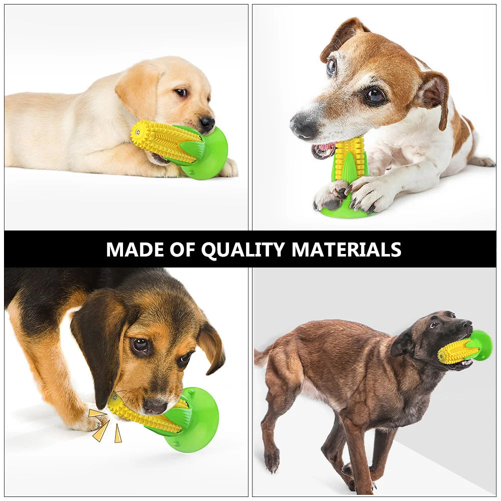 Durable rubber chew toy: Squeaky fun for dogs, promotes dental health.