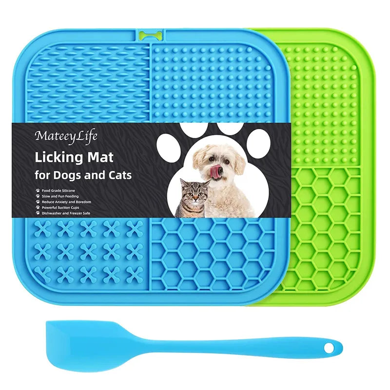 Slow Feeder Mats: Lick mat, boredom reduction, alternative to bowls.