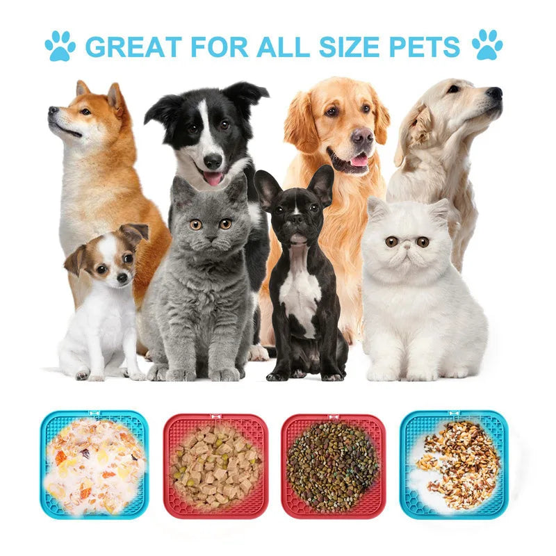 Slow Feeder Mats: Lick mat, boredom reduction, alternative to bowls.