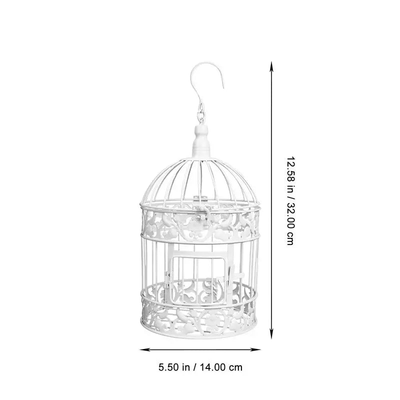 Chic bird cage decor: Vintage-inspired candle holder, stylish home accent.
