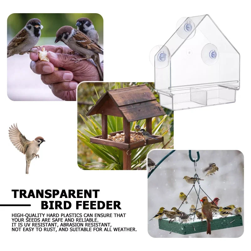 Wooden Bird Feeder House