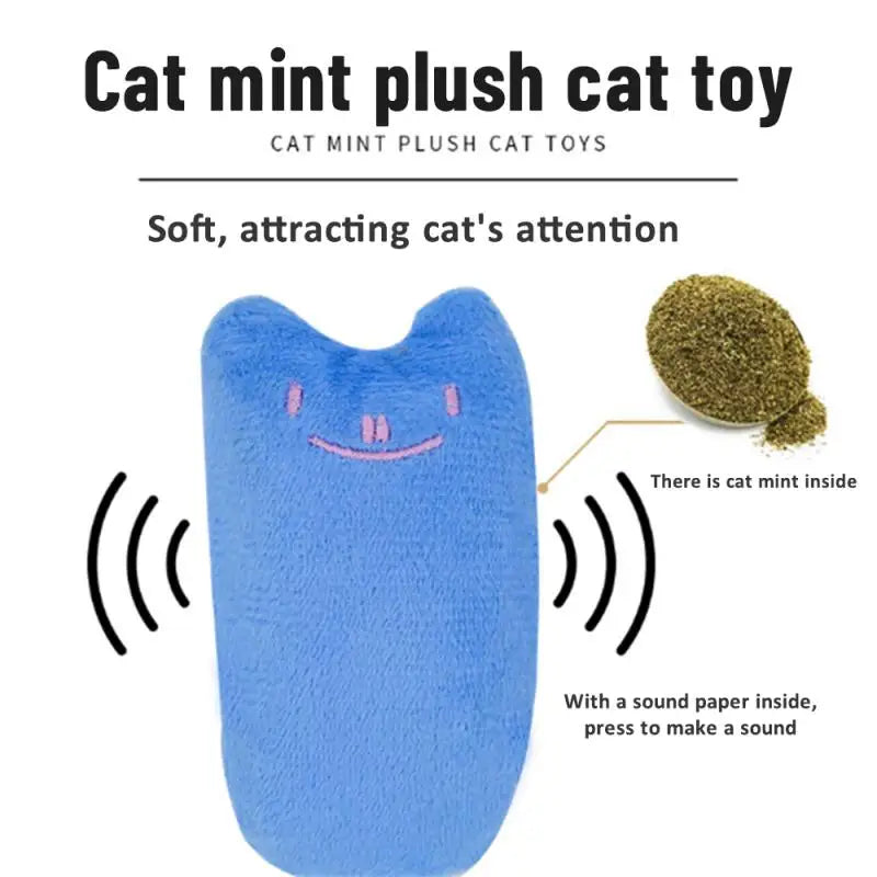 Soft plush catnip toy: Ideal for teeth care, playful kittens.