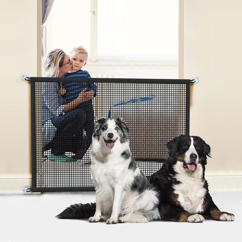 Pet Barrier Fence: Isolated Network, Folding Mesh Playpen, Safety Gate