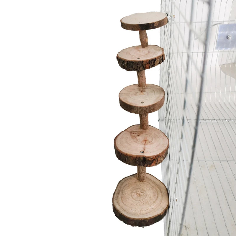 Pet-Friendly Log Stairs: Interactive Toy for Playful Pets