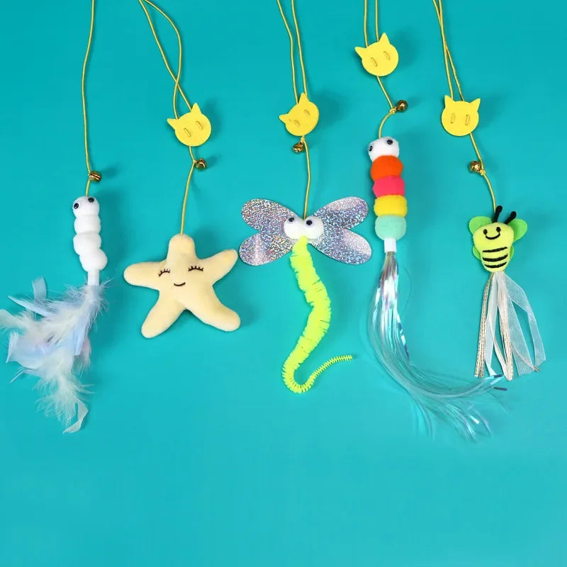 Retractable Cat Toy: Hanging Door Type, Scratch Rope, Elasticity