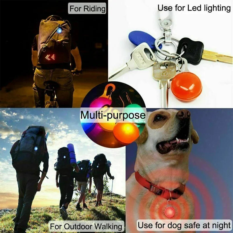 Luminous Dog Collar Pendant: Glowing Charm Lights, Night Walking Safety.