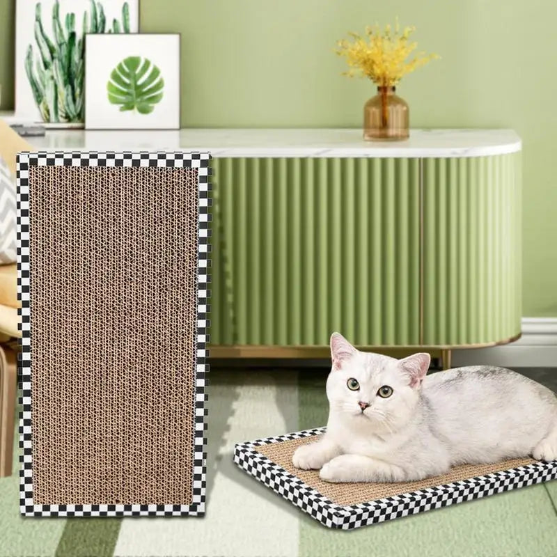 Durable Scratching Board: Refillable pad, easy claw sharpening, wear-resistant.
