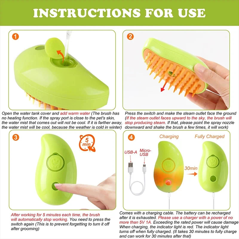 Hair Removal Grooming Brush for Pets