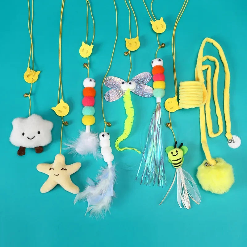 Retractable Cat Toy: Hanging Door Type, Scratch Rope, Elasticity