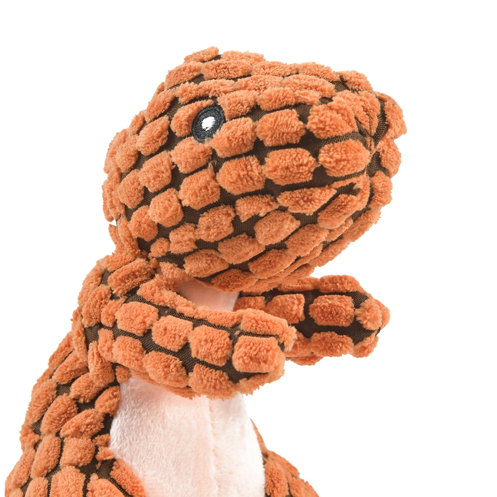 Plush Dinosaur Toys: Interactive, stuffing, small dog, chewable, pet supplies.