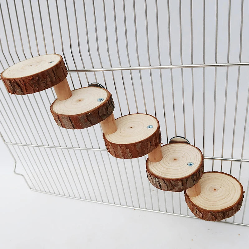 Pet-Friendly Log Stairs: Interactive Toy for Playful Pets