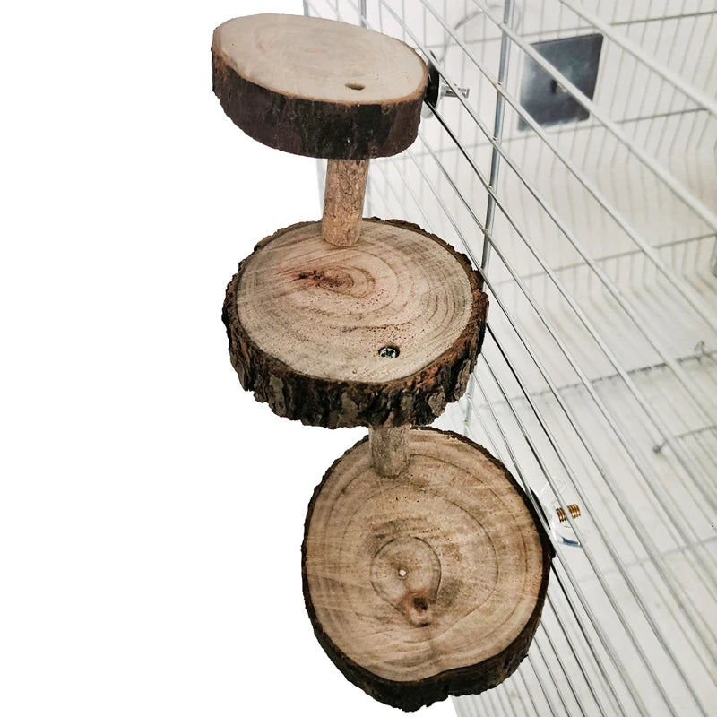Pet-Friendly Log Stairs: Interactive Toy for Playful Pets
