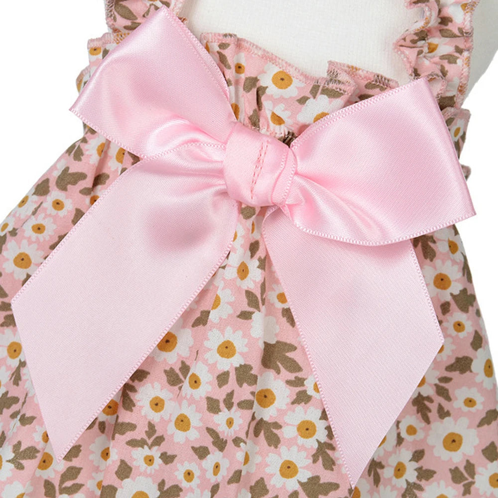 Floral Dog Harness Set: Princess Style, Pet Collar Clothing