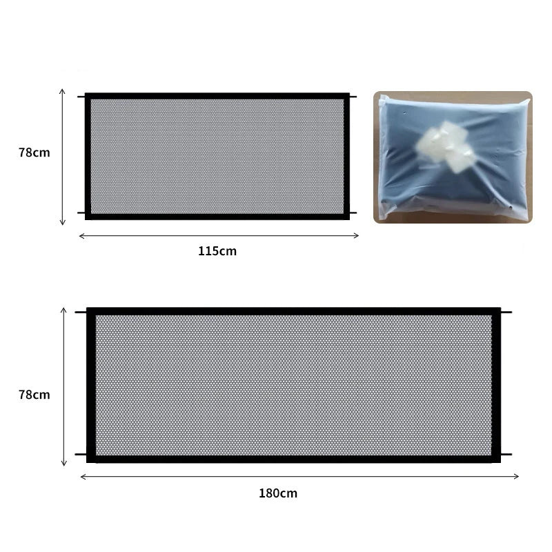 Pet Barrier Fence: Isolated Network, Folding Mesh Playpen, Safety Gate