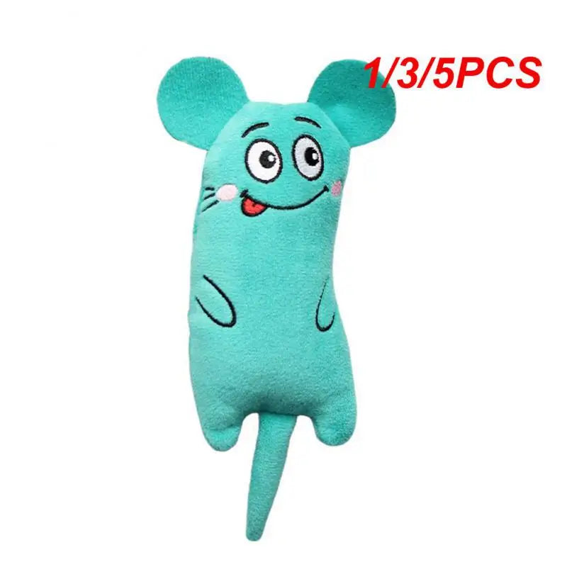 Catnip Kitten Toys: Cute plush expressions, cartoon toys for pets.