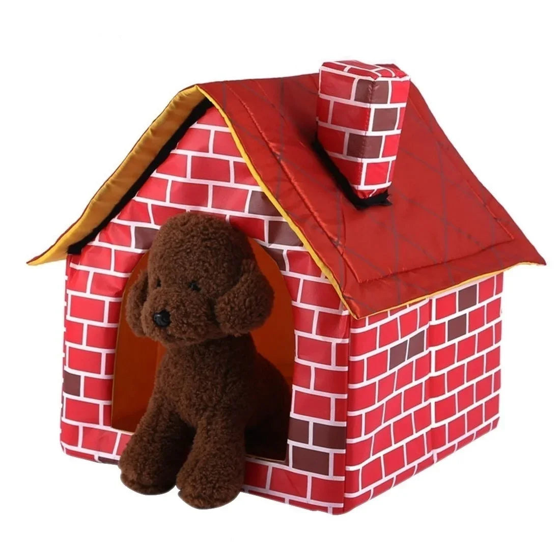 Portable Kennel: Brick-style warmth for small dogs and cats.