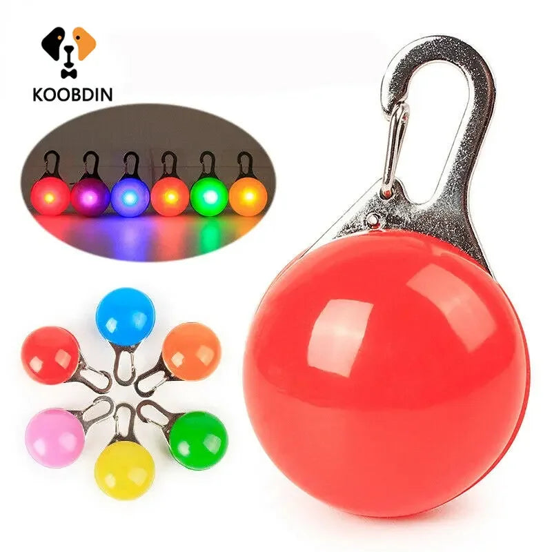 Luminous Dog Collar Pendant: Glowing Charm Lights, Night Walking Safety.