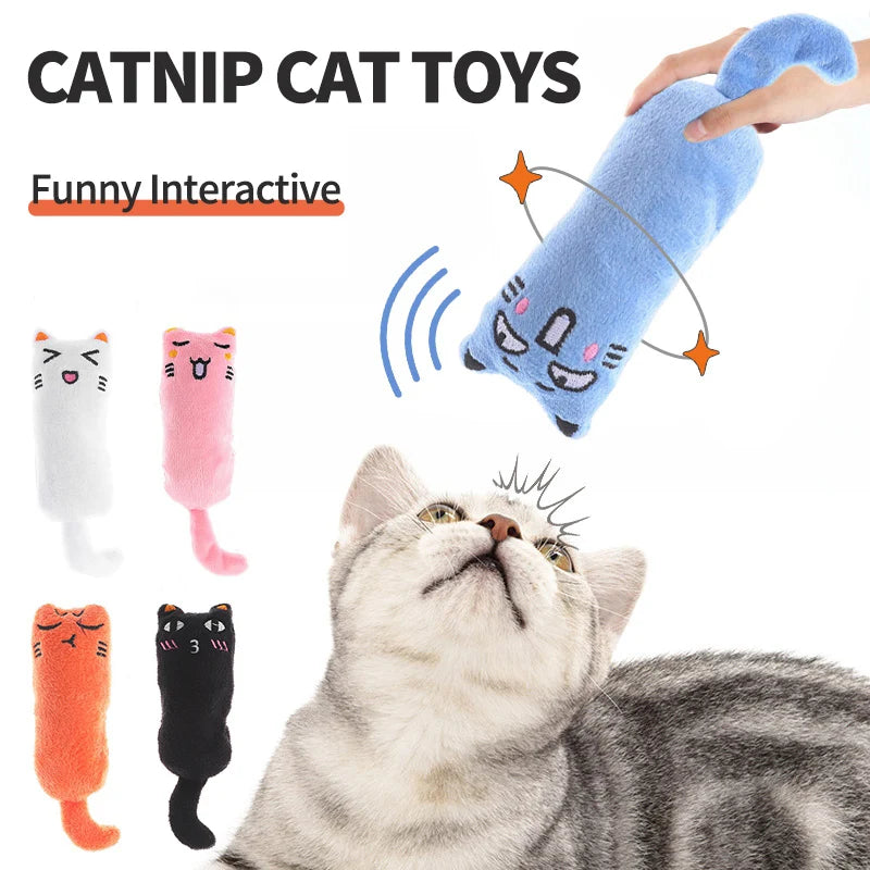 Soft plush catnip toy: Ideal for teeth care, playful kittens.
