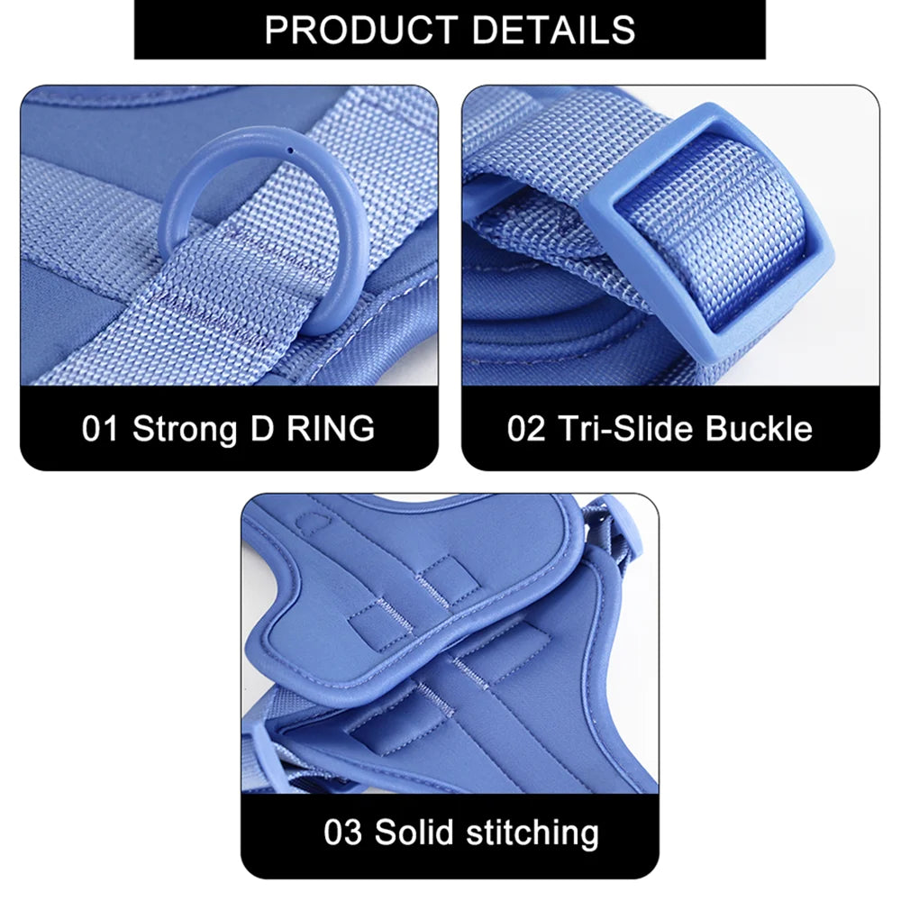 Double Dog Leash: Comfortable PVC, adjustable chest strap, harness set.