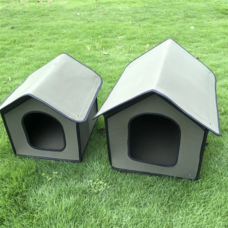 Waterproof Cat House: Removable, foldable bed for pets.