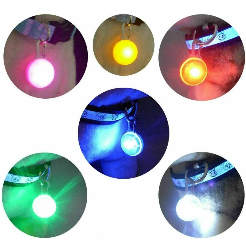 Luminous Dog Collar Pendant: Glowing Charm Lights, Night Walking Safety.