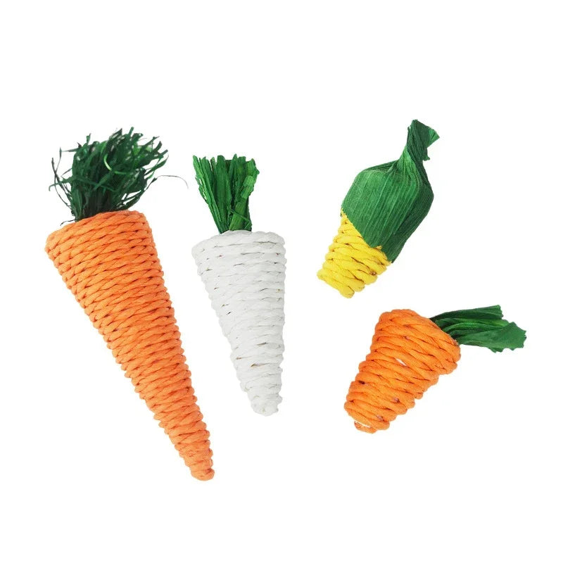 Chew Toy Set: Teeth-cleaning toys for small pets.