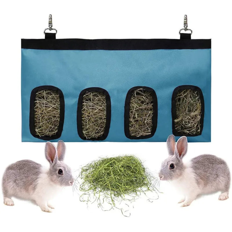 Rabbit Hay Feeder Bag: Hanging Hay Storage for Small Pets.