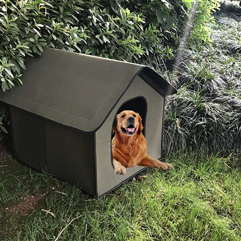 Waterproof Cat House: Removable, foldable bed for pets.