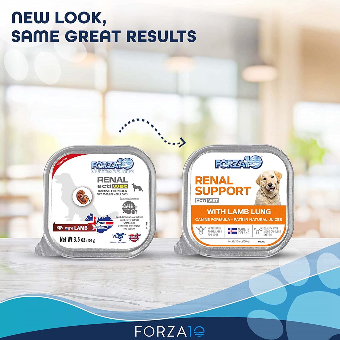 Kidney RENAL ACTIWET Wet Dog Food: Lamb flavor, renal support.