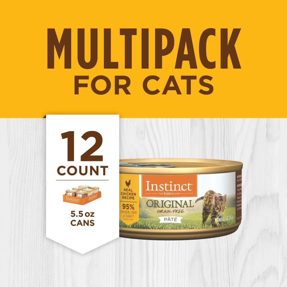 Original Grain Free Real Chicken Recipe Natural Wet Canned Cat Food, 5.5 Ounce (Pack of 12)