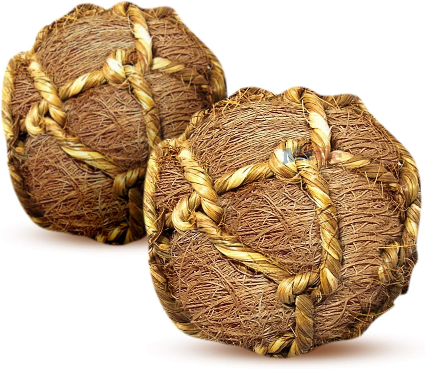 2 Fiber Balls: Rabbit Chew Toys, Teeth/Gums Health, Stress Relief