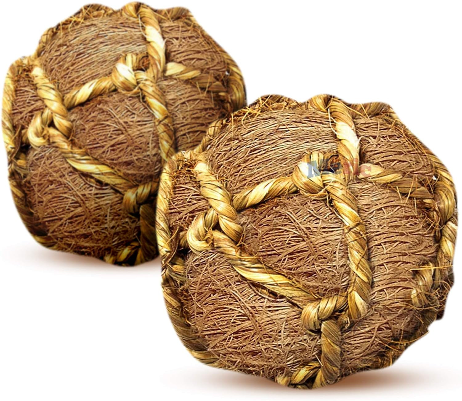 2 Fiber Balls: Rabbit Chew Toys, Teeth/Gums Health, Stress Relief