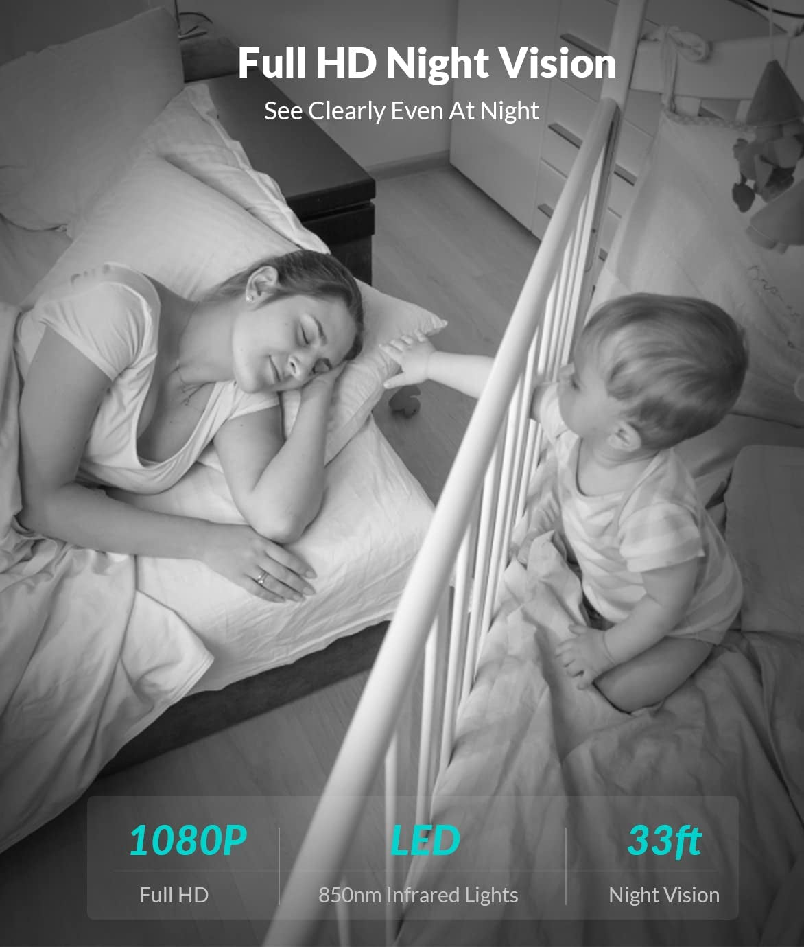 Indoor Pet Camera: 1080P FHD, Wifi, 2-Way Audio, Night Vision