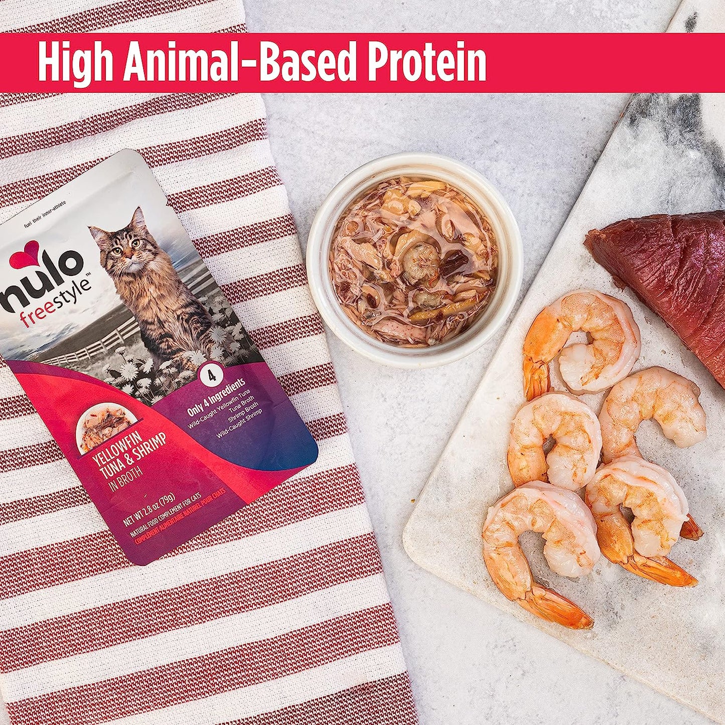 Freestyle Cat & Kitten Wet Food Topper: Amino Acids for Heart Health, High Animal-Based Protein
