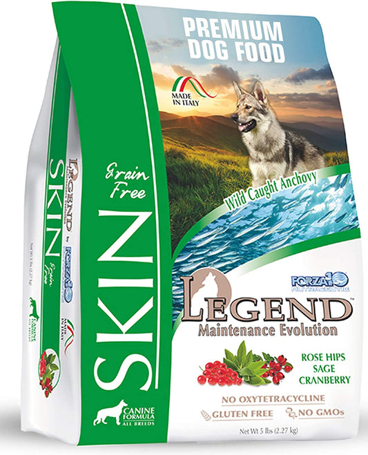 Sensitive Skin Dog Food: Grain-Free, Curative Herbs, Anchovy Flavor, 5lb Pack