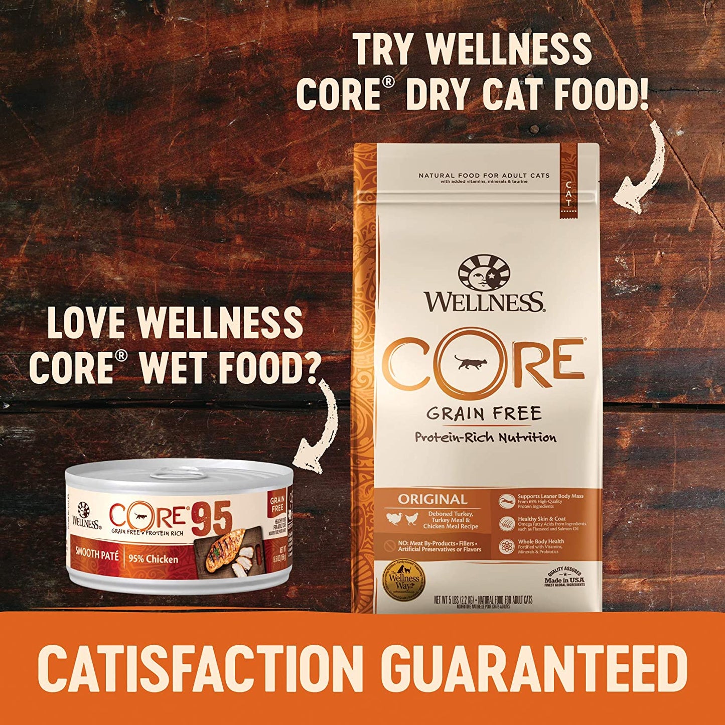 CORE Wellness 95% Natural Wet Canned Cat Food: Grain-Free Chicken, 5.5-Ounce Can (Pack of 12)