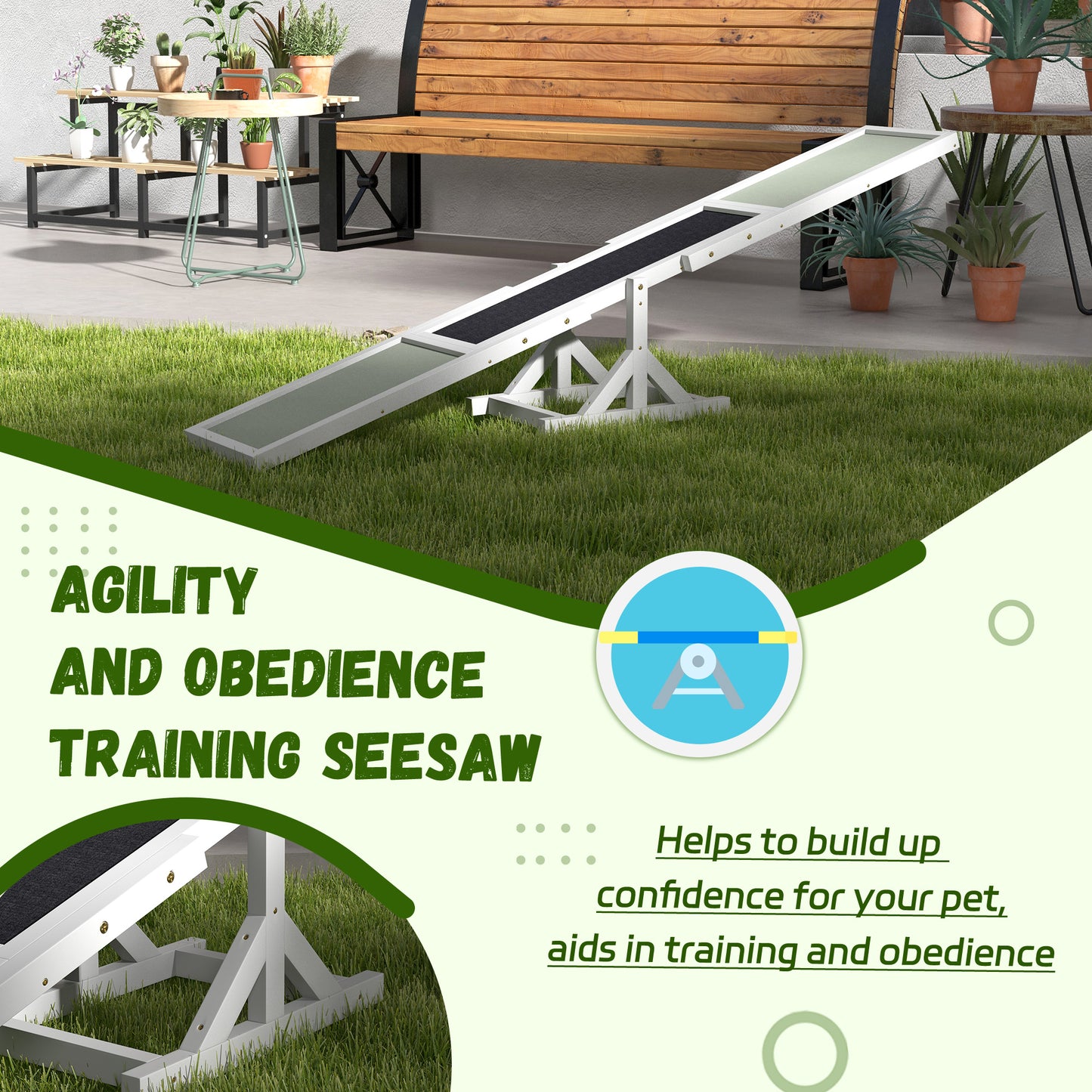 Pet Seesaw: Wooden Dog Training Equipment for Active Play