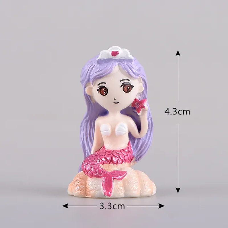 Aquarium Little Mermaid Ornament: Cute Desk Decoration for Fish Tank