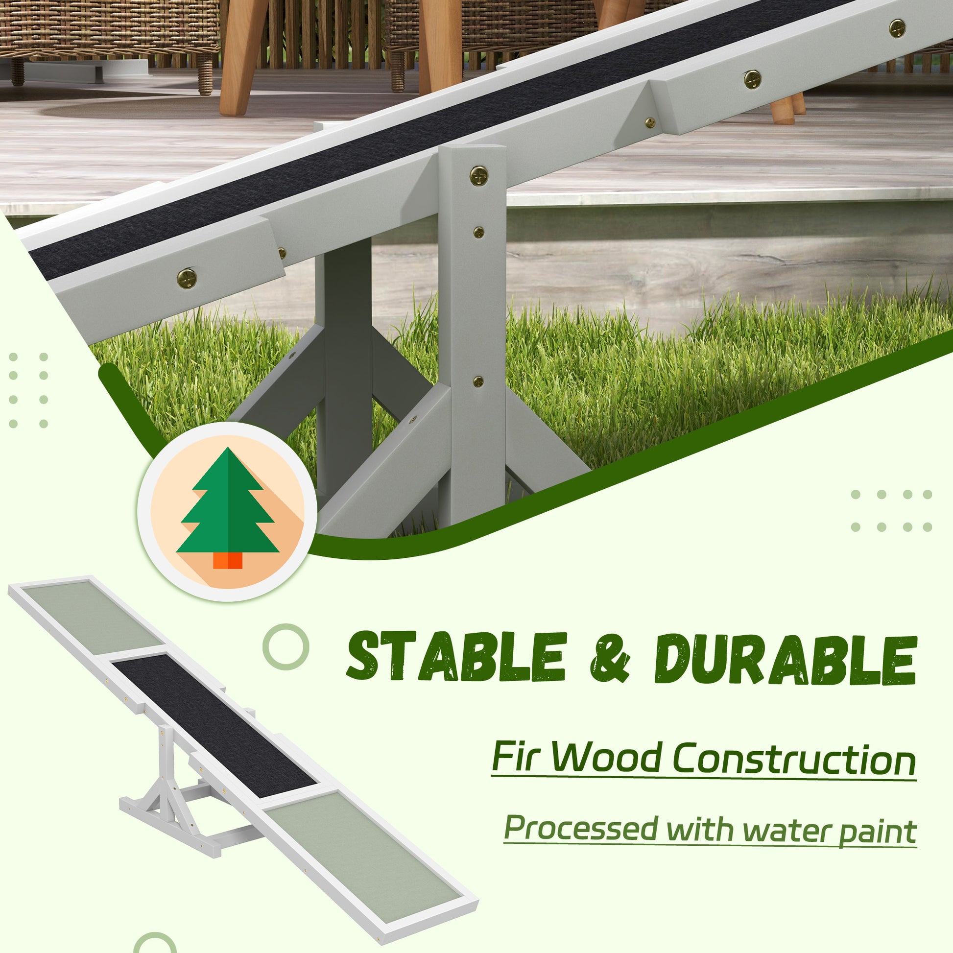 Pet Seesaw: Wooden Dog Training Equipment for Active Play